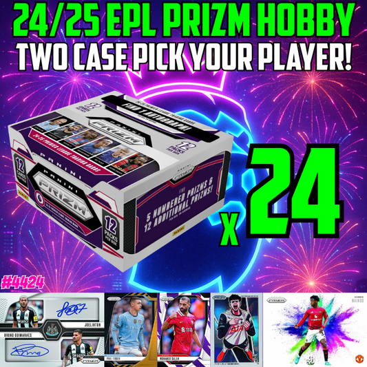 Break 4424 - 24/25 EPL PRIZM HOBBY 2 CASE - 24 BOXES - PICK YOUR PLAYER / TEAM