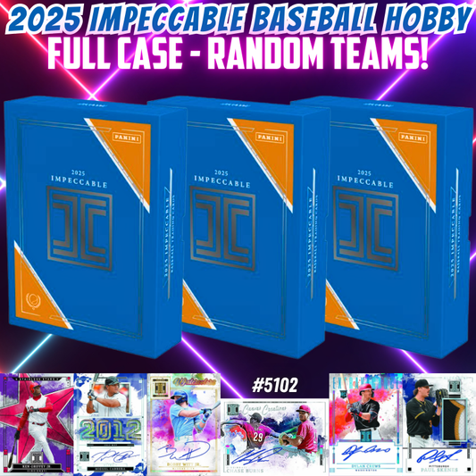 Break 5102 - 2025 Impeccable Baseball - FULL CASE - Random Teams!