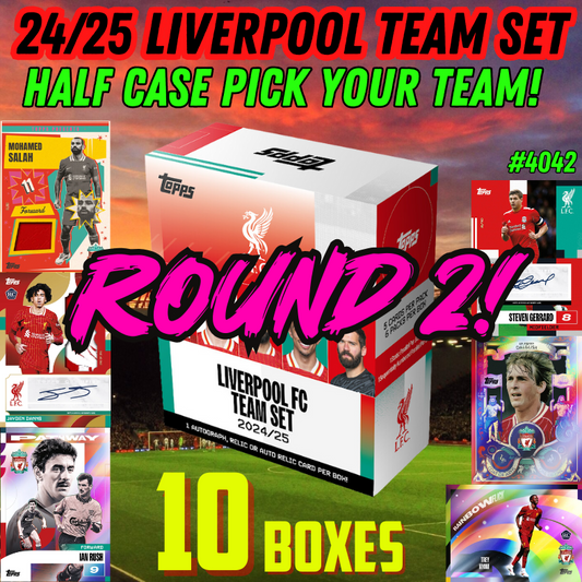 Break 4042 - 24/25 Liverpool Team Set - HALF CASE - 10 Boxes - Pick Your Player ROUND 2!