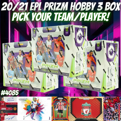 Break 4085 - 20/21 EPL Prizm HOBBY 3 Box - Pick Your Team/Player!