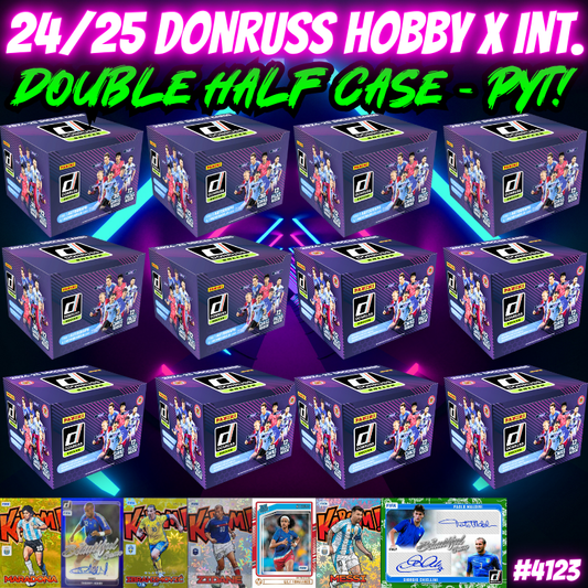 Break 4123 - 24/25 Donruss Soccer Hobby x International - Double Half Case - Pick Your Team!
