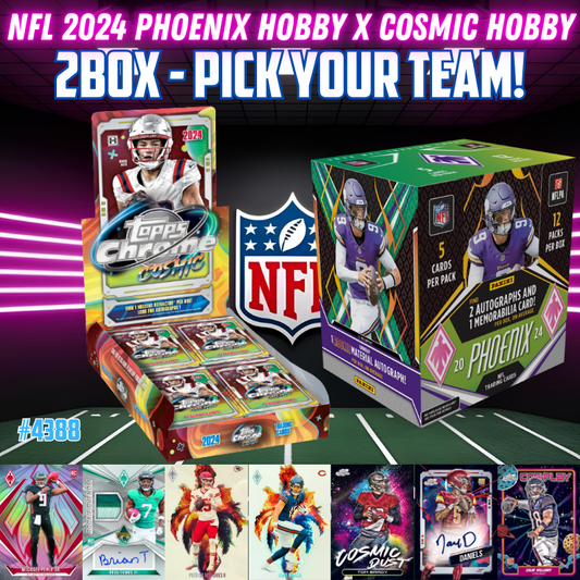 Break 4388 - NFL 2024 Phoenix Hobby x Cosmic Hobby - PICK YOUR TEAM!