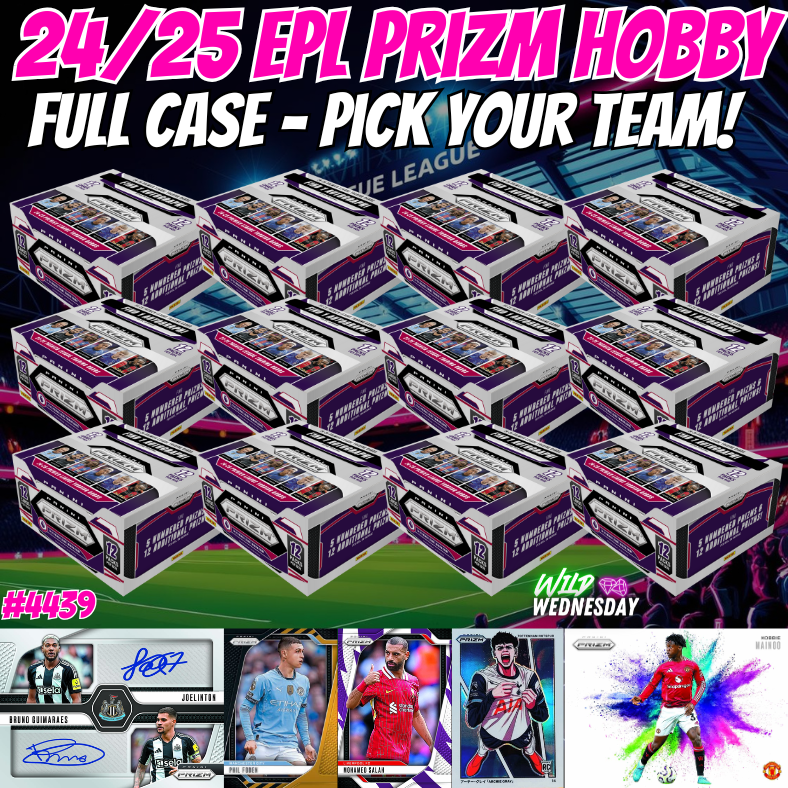 Break 4439 - 24/25 EPL Prizm Hobby - FULL CASE - Pick Your Team/Player!