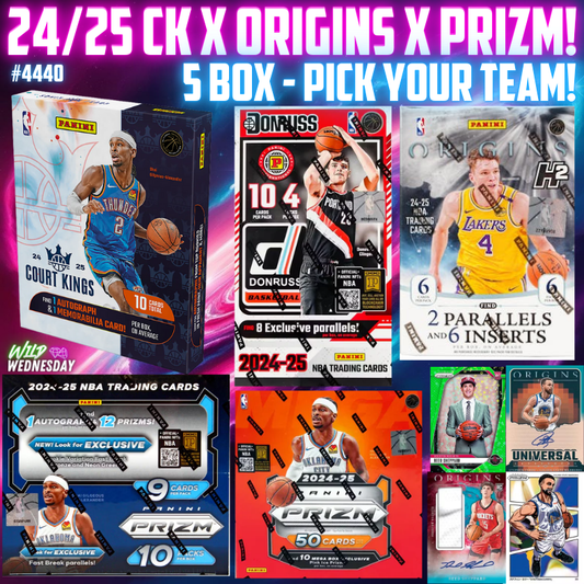Break 4440 - NBA 24/25 Court Kings x Origins x Prizm 5 Box - Pick Your Team!
