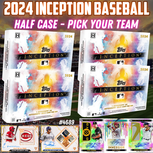 Break 4689 - 2024 MLB Inception HALF CASE Pick Your Team!