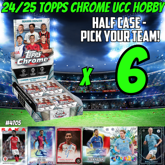 Break 4705 - 24/25 UCC Chrome Hobby - HALF CASE - Pick Your Team/Player!