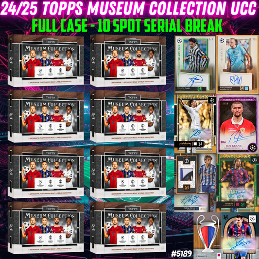 Break 5189 - 24/25 Topps Museum Collection UEFA Club Comp. FULL CASE - RANDOM SERIAL NUMBER