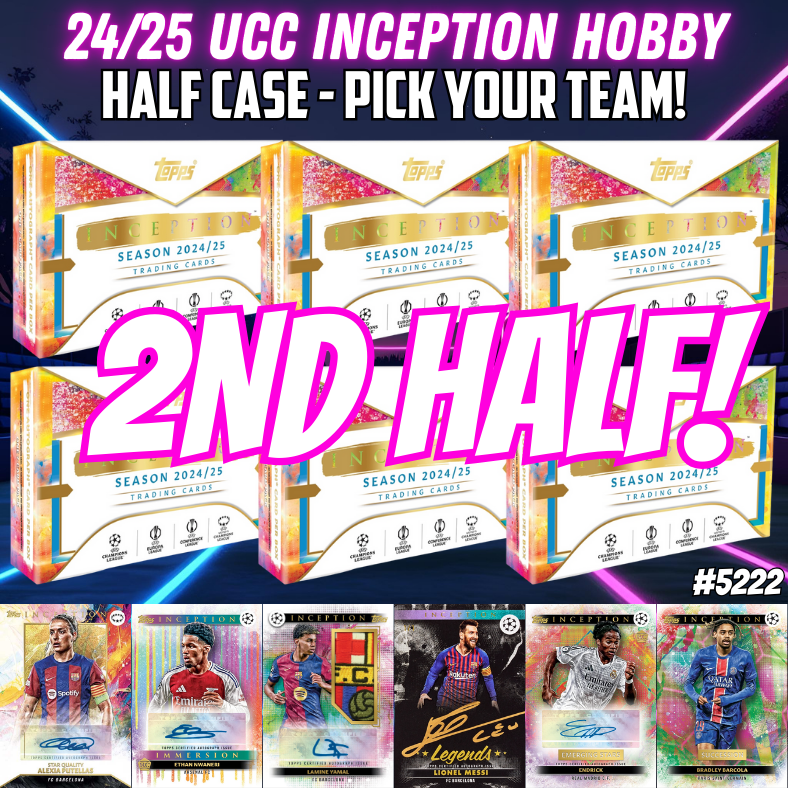 Break 5222 - 24/25 Topps UCC Inception Soccer - Half Case - Pick Your Team ROUND 2!