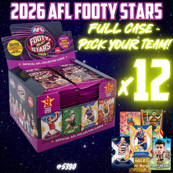 Break 5390 -  2026 AFL Footy Stars FULL CASE - Pick Your Team!