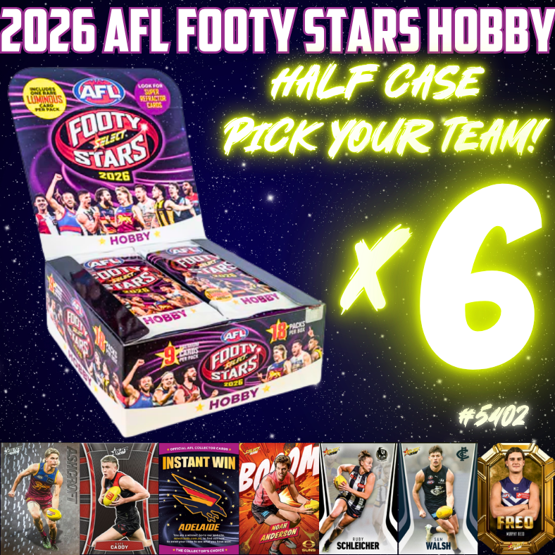 Break 5402 -  2026 AFL Footy Stars Hobby - HALF CASE - Pick Your Team!