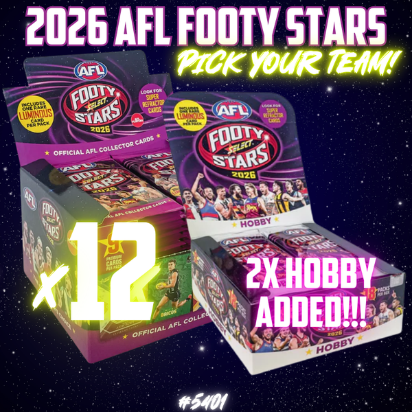 Break 5401 -  2026 AFL Footy Stars FULL CASE - Pick Your Team!