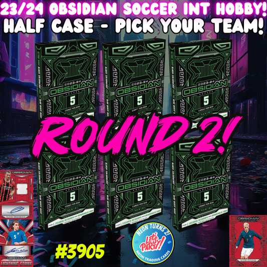 Break 3905 - 23/24 Obsidian Soccer International Hobby - HALF CASE - Pick Your Team ROUND 2