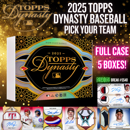 Break 5548 - 2025 Topps Dynasty Baseball - FULLCASE - 5 Box - Pick Your Team!