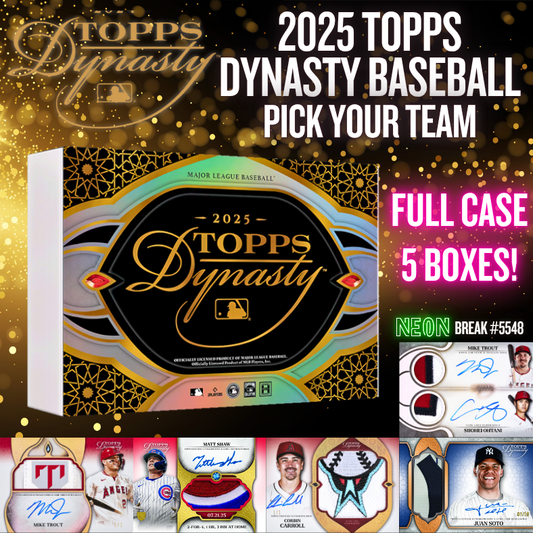 Break 5548 - 2025 Topps Dynasty Baseball - FULLCASE - 5 Box - Pick Your Team!