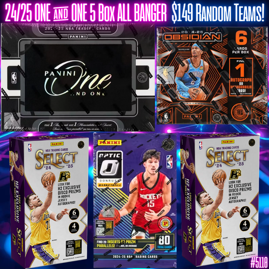 Break 5110 - 24/25 One and One 5 Box ALL BANGER $149 - Random Teams!