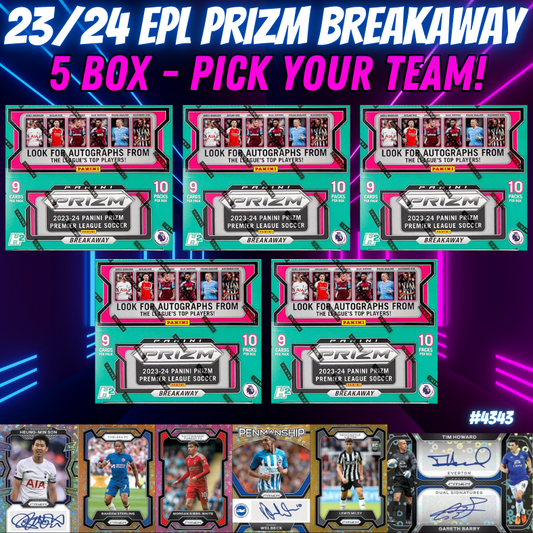 Break 4343 - 23/24 EPL Prizm Breakaway 5 Boxer - Pick Your Team!