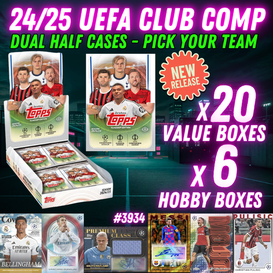 Break 3934 - 24/25 Topps UEFA Club Comp Hobby x Value DUAL HALF CASES - Pick Your Team!