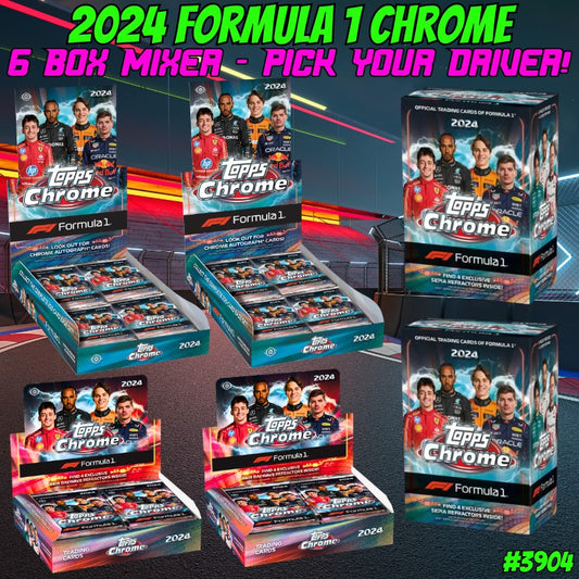 Break 3904 - 2024 Formula 1 Chrome - 6 Box Mixer - Pick Your Team