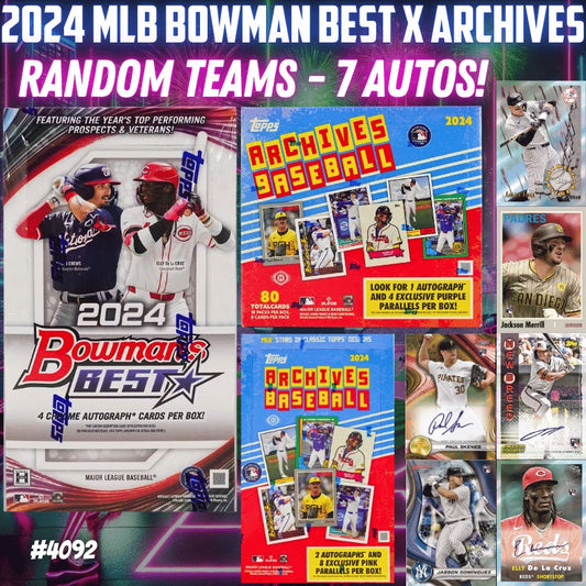Break 4092 - 2024 MLB Bowman Best x Archives Random Teams - 7 Autos!