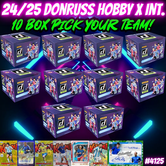 Break 4125 - 24/25 Donruss Soccer Hobby x International 10 Box Pick Your Team!