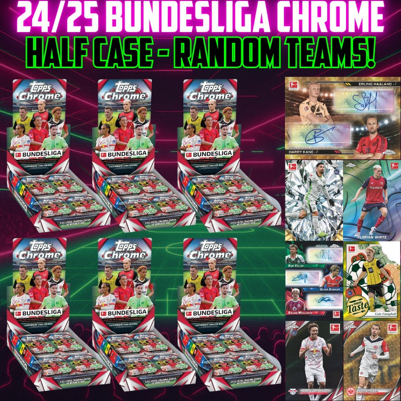 Break 4718 - NEW RELEASE - 24/25 Bundesliga Chrome Hobby - Half Case - Random Teams!