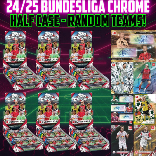 Break 4718 - NEW RELEASE - 24/25 Bundesliga Chrome Hobby - Half Case - Random Teams!