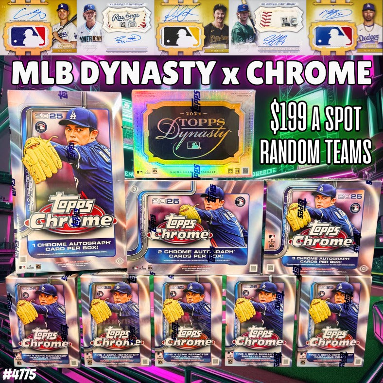 Break 4775 - 2024 MLB Dynasty x 2025 Chrome - Random Teams!