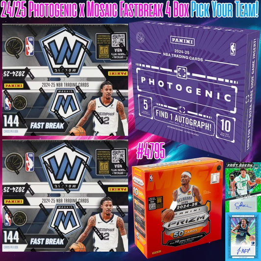 Break 4795 - 24/25 Photogenic x Mosaic Fast Break Box - Pick Your Team!