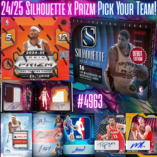 Break 4963 - NBA 24/25 Silhoutte x Prizm Int. Hobby - Pick Your Team!