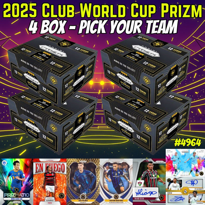 Break 4964 - 2025 Club World Cup Prizm -  4 Box - Pick Your Team!