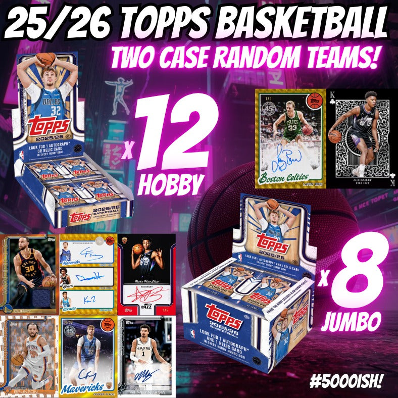 Break 5000ish NBA Edition - 25/26 Topps Basketball MIDNIGHT RELEASE Two Case Random Teams!