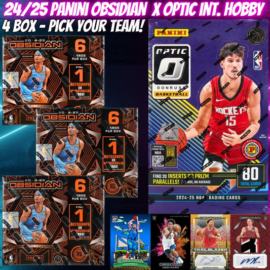 Break 5073 - NBA 24/25 PANINI Obsidian x Optic Int. Hobby 4Box  - Pick Your Team!