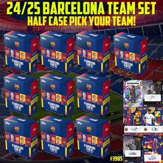 Break 3985 - 24/25 Topps Barcelona Team Set - HALF CASE - 10 Boxes - Pick Your Player!