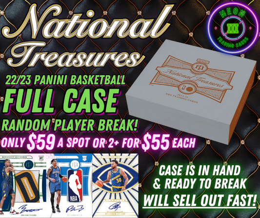 Break 1815 - 2022/23 National Treasures Basketball - FULL CASE - 4 BOXES - RANDOM PLAYER