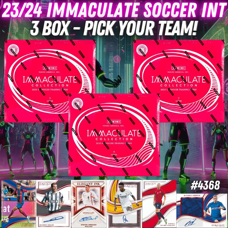 Break 4368 - 23/24 Immaculate Int. Hobby - Half Case - Pick Your Player/Team!