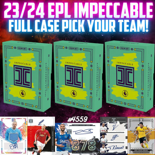 Break 4559 - 23/24 EPL Impeccable HOBBY - FULL CASE - Pick Your Team!