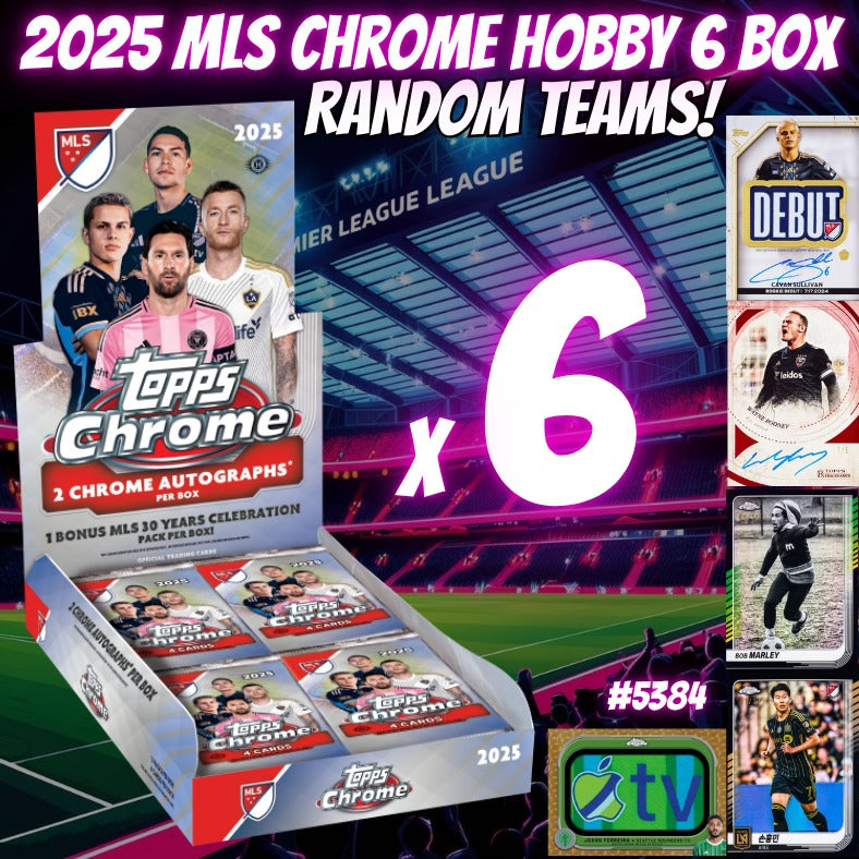 Break 5384 - 2025 MLS Chrome Hobby - 6Box - Random Teams!