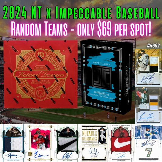 Break 4692 - 2024 National Treasures x Impeccable Baseball - Random Teams!