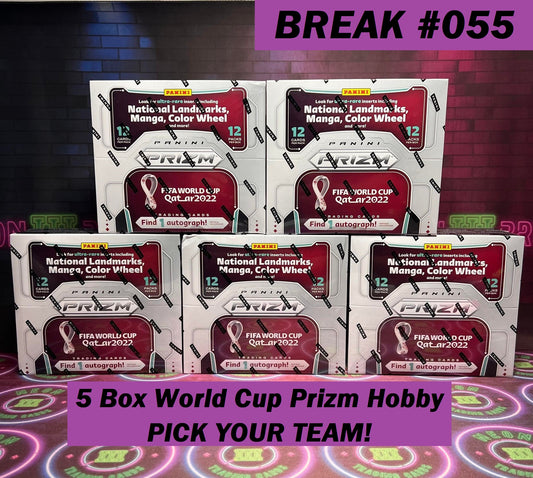 Break 055 - 2022 World Cup Prizm Hobby 5 Box  - Pick Your Team!