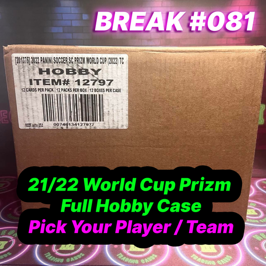 Break 081 - 2022 World Cup Prizm Hobby FULL CASE Pick Your Player / Team