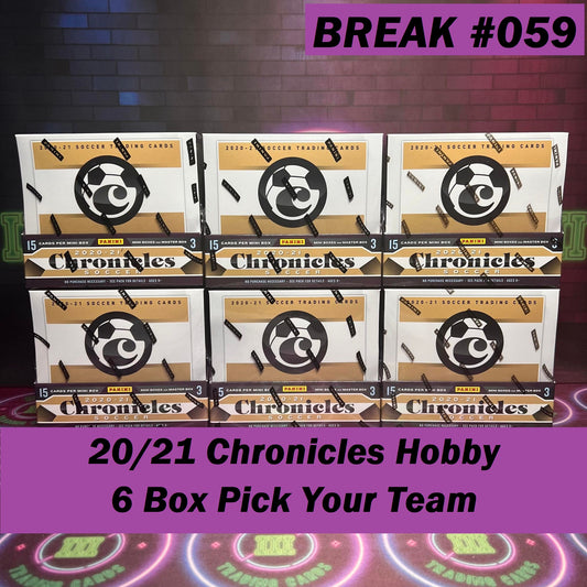 Break 059 - 20/21 Chronicles Hobby - 6 Box - Pick Your Team