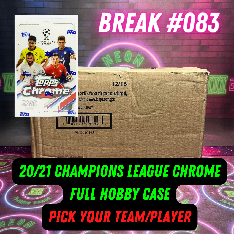 Break 083 - 20/21 Topps UEFA Champions League Chrome Hobby - FULL CASE - Pick Your Player / Team