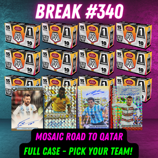 Break 340 - 2022 World Cup Mosaic Road To Qatar FULL CASE - Pick Your Team/Player!