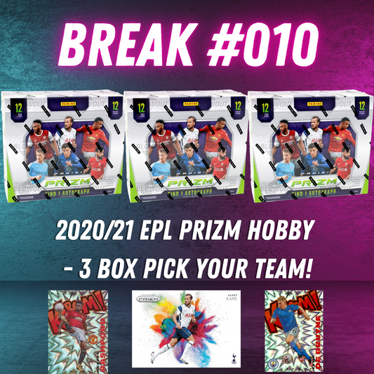 Break 010 - 2020/21 EPL Prizm Hobby 3 Box - Pick Your Team!