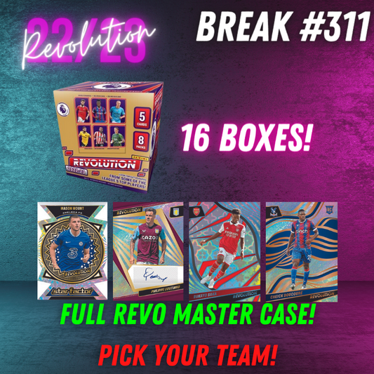 Break 311 - 2022-23 EPL Revolution Master Case - 16 Boxes - Pick Your Team