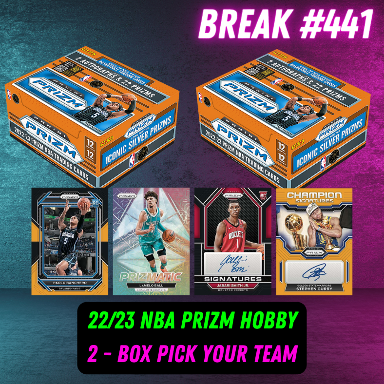 Break 441 - 22/23 NBA Prizm Hobby LAUNCH #2 - 2 Box Pick Your Team