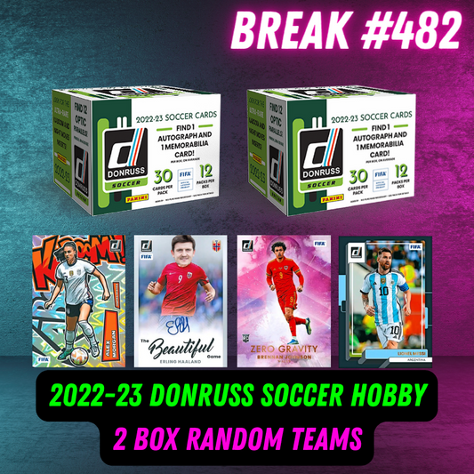 Break 482 - 22/23 Donruss Soccer Hobby - 2 box - Random Teams!